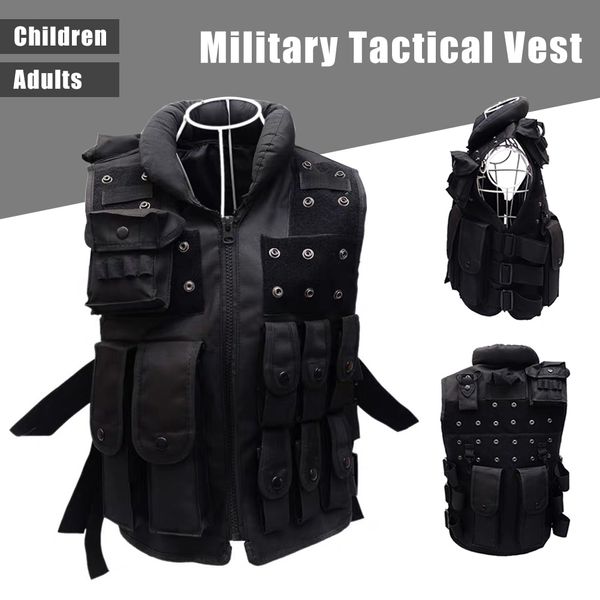 11 Taschen Taktische Weste Männer jagen Weste Outdoor Weste Militärtraining CS Weste Coat Swat Schutzmodularer Sicherheitsweste