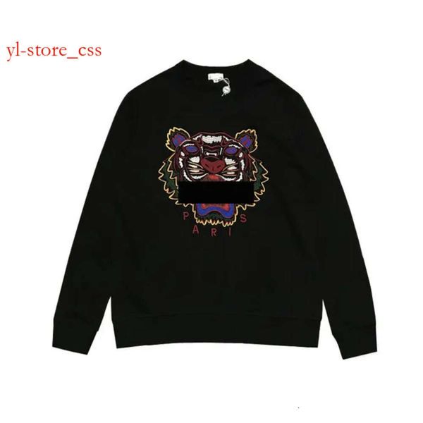 Asya Marka Tasarımcı Erkek Hoodies Sweatshirts Pullover Tiger Head Sweatshirt Yüksek Kaliteli Nakış Hip Hop Jumper Crewbeck Kapüşonlu Fener Giyim 1084