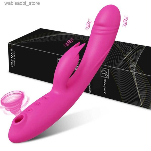 Andere Gesundheit Schönheit Gegenstände Mächtige Saugkaninchen -Vibrator für Frauen 3 in 1 Klitoris Sucker Nippel Stimulator G Spot Dildo Massagegeräte Erwachsene Waren Toys L49