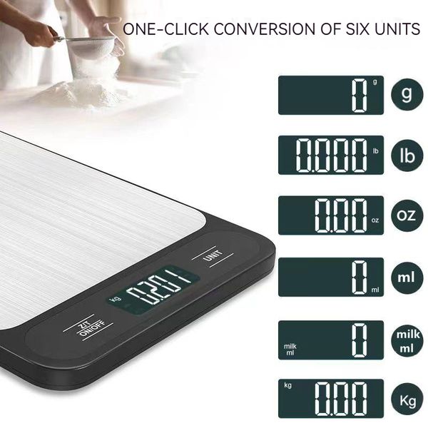 10 kg Digital Kitchen Scale cucina cottura grammo scale di peso LCD Scala elettronica da tavolo elettronico Scala alimentare sano personale