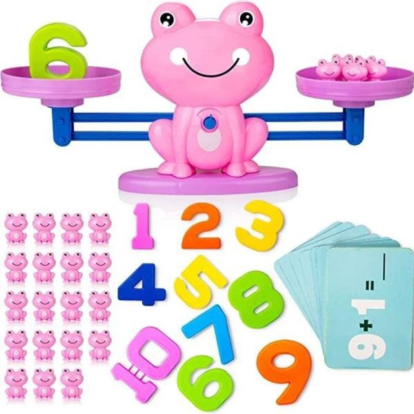 Frog Balance Math Game Pädagogische Spielzeuge STEM LERNEN LERNGENSCHAFTS SCALE BALANGING MIT ZULAGE KARTEY SET für Kindergeschenke