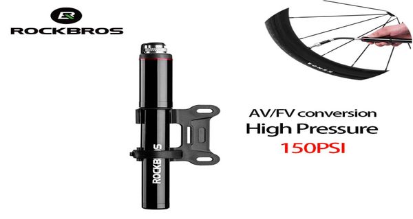 Rockbros Bicycle Pump Aluminum Alloy сплав 150 фунтов на квадратный дюйм.