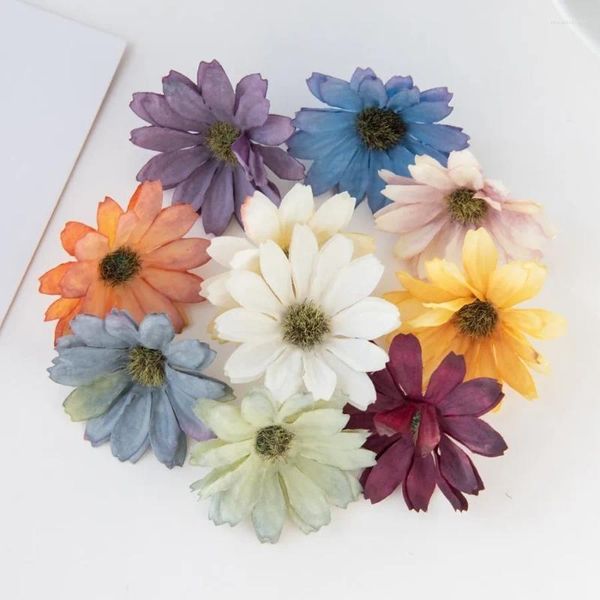 Dekorative Blumen 5/10pcs Seiden Daisy Scrapbooking Weihnachten PO -Requisiten für die Hochzeitsdekoration DIY Outdoor Gartenmaterial Künstlich