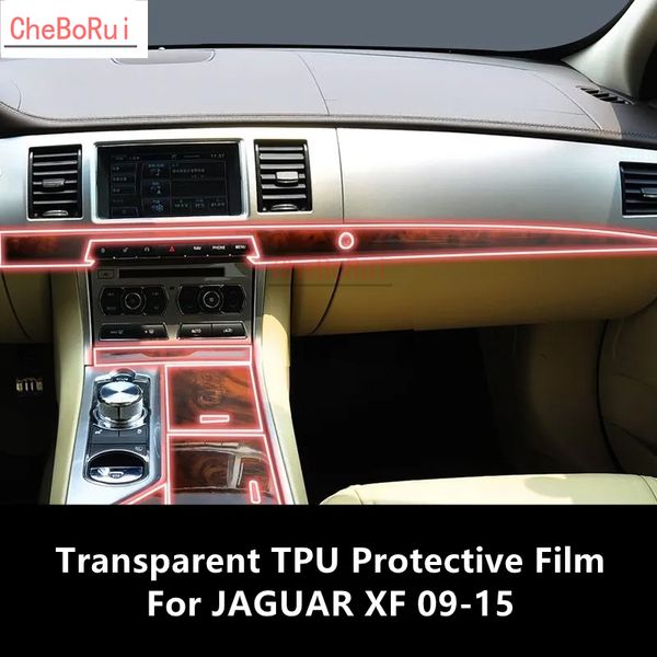 Für Jaguar XF 09-15 Autokonsole transparente TPU-Schutzfilm Anti-Kratzer-Reparatur-Filmzubehör REPIT REPIT