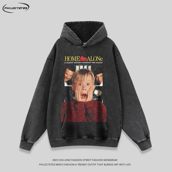 Sweater de designer Novos produtos Listados Explosões Americano suéteres com capuz American UNISSISEX Lavagem e desgastada Poste de filme redondos do pescoço