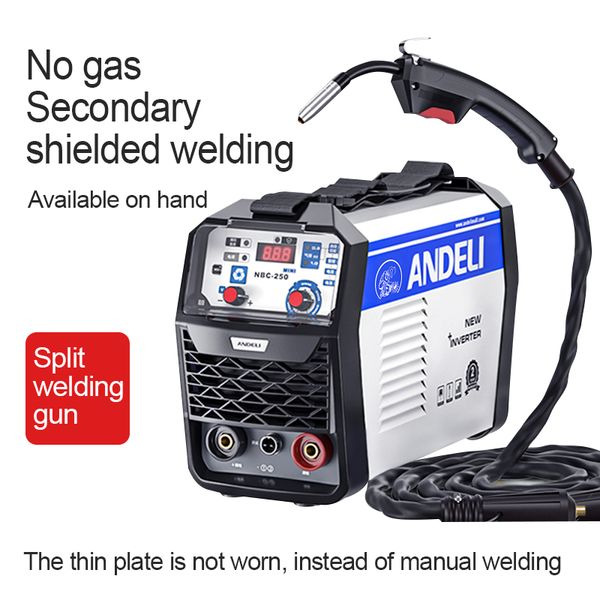 220 V MIG Welding Machine da 250ME Mini Semi-automatico Saldatura semi-automatica Gas Flusso libero Filo core Inverter 1 kg Capacità MIG Welder