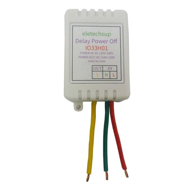 1-480min Timer de desconexão ajustável Controlador de atraso AC 110V 220V Atraso de retransmissão de desligamento 7A Placa de retransmissão de saída de saída