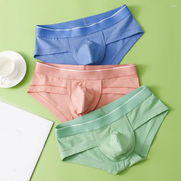 Underpants Rinfrescanti uomini convessi slip di sacchetto convesso di cotone sport mutande da bagno mutande traspiranti ragazzi sfilausi