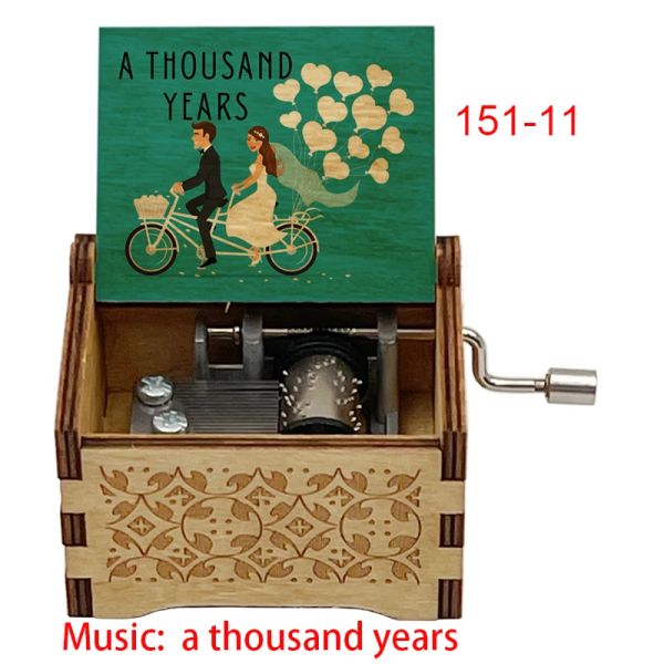 Musica cinematografica a mille anni Music Box Wooden Girlfriend Wife Friend Wedding New Year Christmas Presents Gift