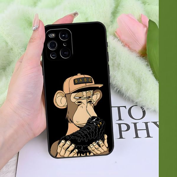 NFT APE Club Head Retrato Phone Case para OPPO RENO 6 Pro 7 Find X3 Neo X5 A57 A54 A55 A74 One Plus 8 6 9 10 7 Capa traseira Pro