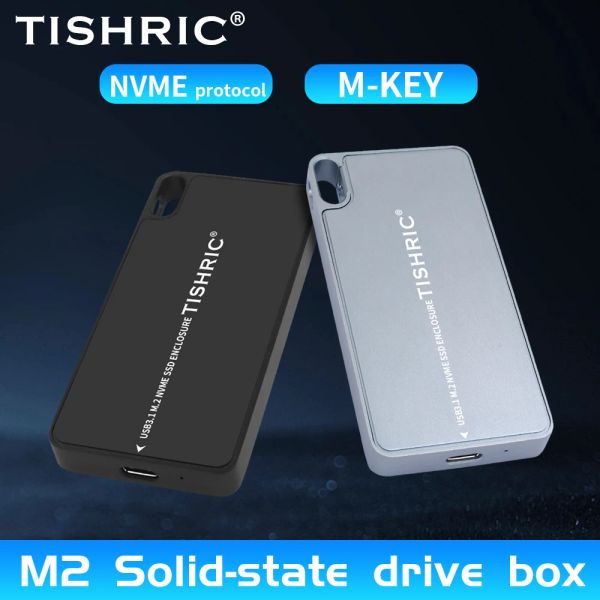 Корпус Tishric Aluminum M.2 Одно NVME протокол сплошного жесткого диска коробки USB3.1 M.2 NVME SSD Корпус Поддержка 5 ТБ