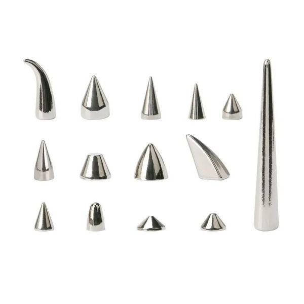 20/10/30 Defina Cone Studs Spikes rebite de couro para punk rock punk roupas de roupas de roupas de roupa de roupas diy artesanato de couro legal decoração