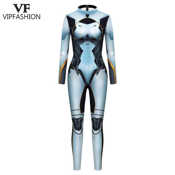 VIP Fashion Women Sexy Sexy Slim Compuit Cosplay Costumes для Хэллоуина панк -робот Панк Механический воин Zentai Bodysuit