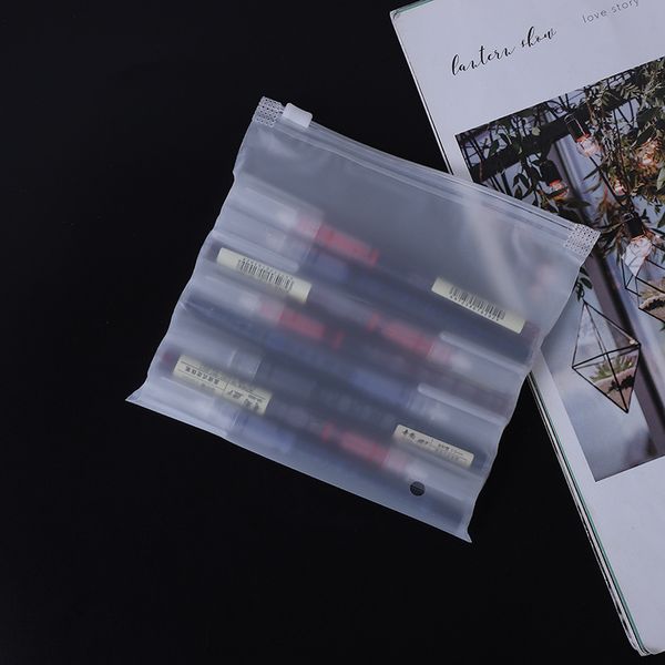 TETP 20pcs Frosted Reißverschluss Plastiktüten Stifthandtuch Höschen nach Hause Aufbewahrungsablösbar Gefällige Produktverpackung mit Luftloch