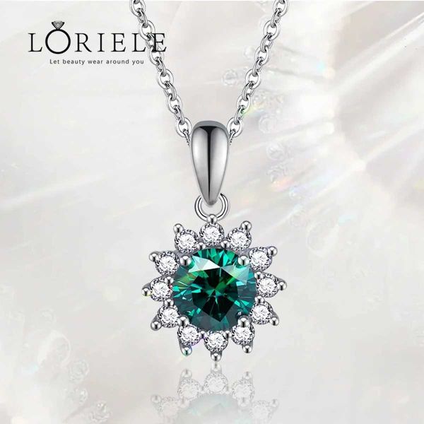 Kolye Kolye Loriele Moissanite Kar Tanesi Kolye Kolye Kadınlar İçin 925 STERLING Gümüş 1Carat Elmas Taş Kolye Güzel Hediye Takı 240410