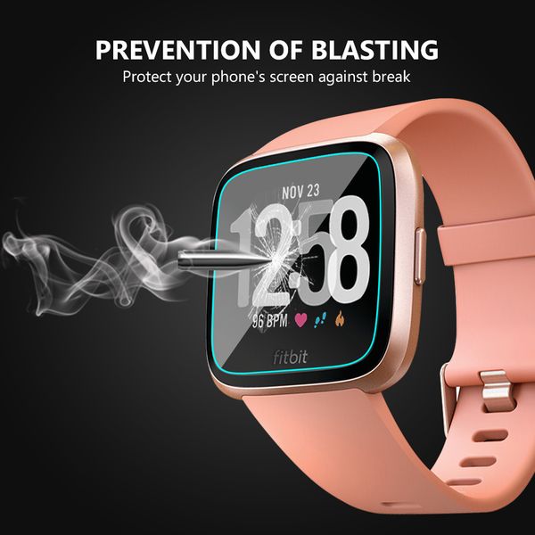 Anti-Finger Print 0,26 мм квадратный HD Защитная пленка защитной стеклянной экрана для Fitbit Versa Smart Watch