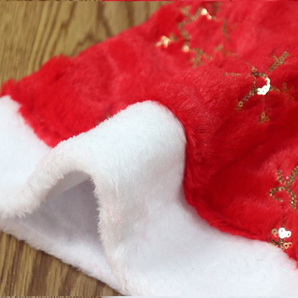 Высококачественная рождественская снежинка Рождественская мягкая шляпа Санта -Клаус белый красный плюшевый шляпа ноэля.