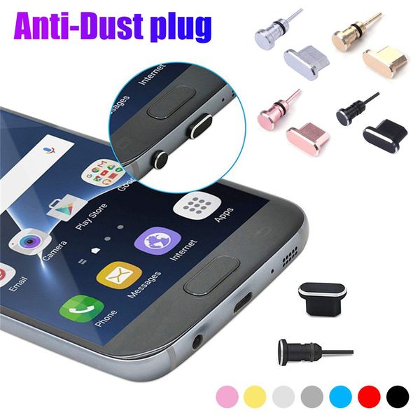 Anti-Dust-Abrufkarte Pin Headset Stopper Earphone Port Metall Staubstecker für Android Phone Micro USB 3,5 mm Buch