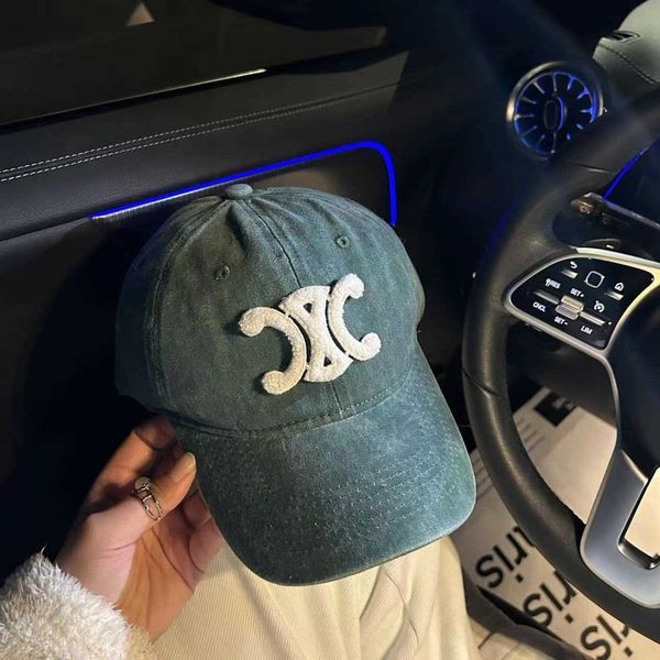 Celies chapéu de sol luxuoso Triunfal Arch Baseball Cap ~ Capéu de beisebol de algodão da moda Lavagem de algodão Big Head circunda a rua de língua plana homens