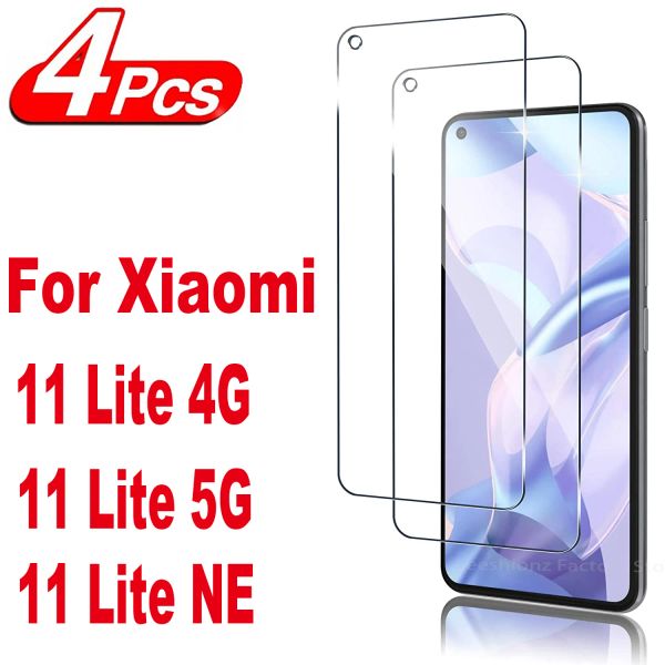 2/4pcs Screenschutzglas für Xiaomi 11 Lite 5G NE NE Tempered Glass Film