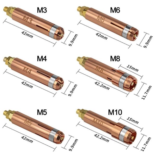 Collet Chock M3/M4/M5/M6/M8/M10 для конденсаторных сварных компакт -дисков сварки сварки сварки пистолета сварки