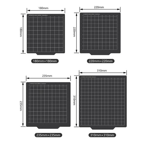 Double Side Print PEI Magnetic Build Plate 180/220/235/310 beheiztes Bett Pei Federstahlblatt für 3D -Drucker CR10 Ender 3 Ender 5