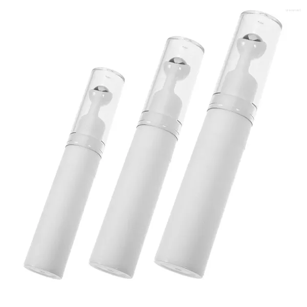 Garrafas de armazenamento 3 PCs Conjunto de creme para os olhos Perfumes Aplicador garrafa de rolo de óleo vazio para óleos essenciais enchendo a amostra de viagem recarregável