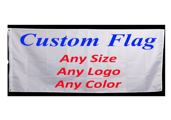 Bandeiras personalizadas Banners de 3x5 pés 100Polyester Digital impresso para promoção de publicidade em alta qualidade externa de alta qualidade com Brass Grommets2231732
