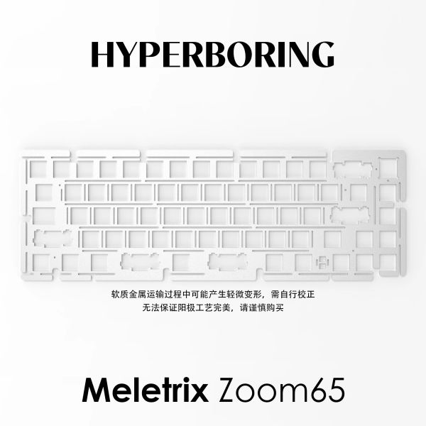 Acessórios Meletrix ZOOM65 V1 Placa de teclado FR4 PP PC POM MATERIAIS (Tipo de facada com platemous)