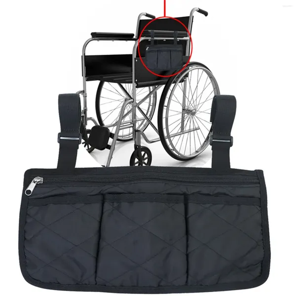 Aufbewahrungsbeutel Rollstuhlarm -Accessoires Seite mit hellen Linien, die wasserdichtes Taschen an einer hängen können