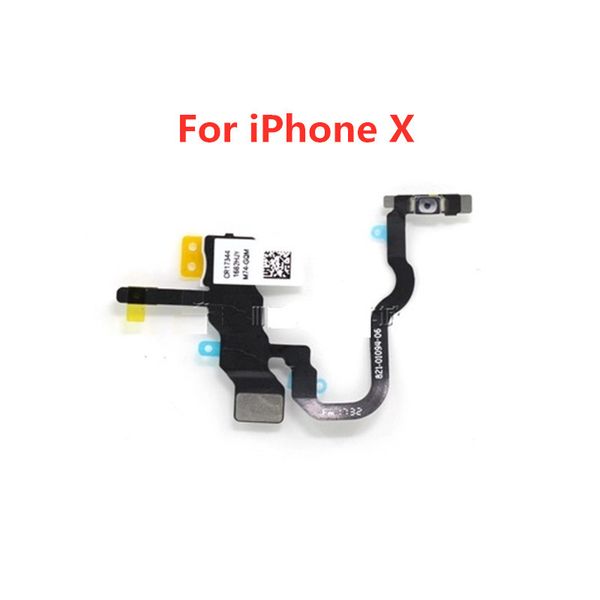 1pcs iPhone XS için Orijinal XS MAX XR Sessiz Hacim Güç Düğmeleri Anahtar Anahtarı Esnek Kablo Mobille Telefon Onarım Parçaları