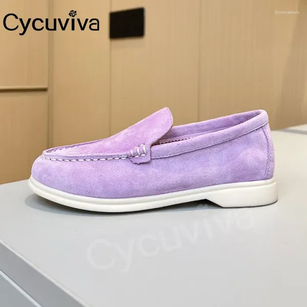 Sapatos casuais primavera infantil suavesued swoafers de couro feminino