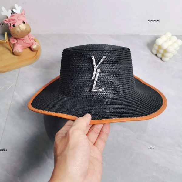 Damen Strohhut Designer Eimer Hüte Herren Sonnenhut Farbblock Fisher Hats Mode Wide Rand Hats Sommer Boils Casual Caps Caps