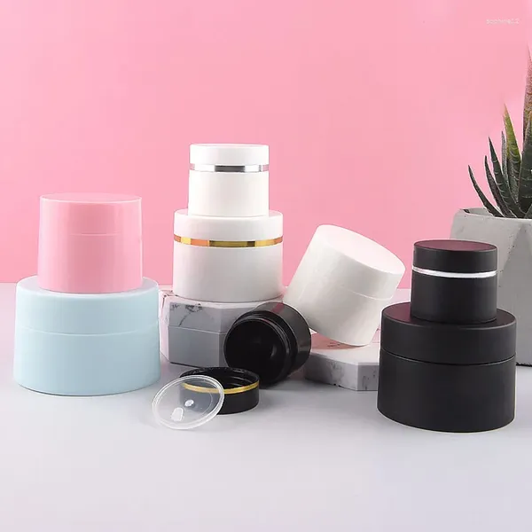 Speicherflaschen leer 3G - 50g -Fahrt kleine Probe farbenfrohe plastische Kosmetikgläser Make -up -Topfkasten mit Liner für Gesichtscreme Lippe