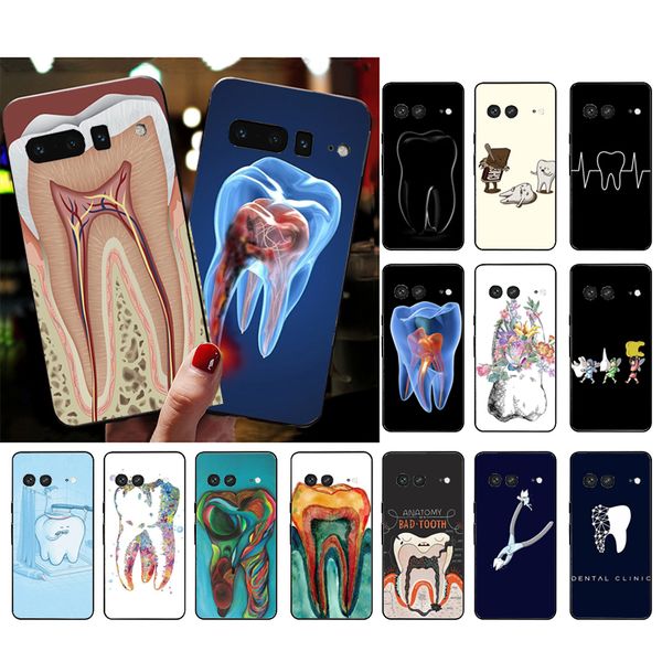 Custodia per telefono per Google Pixel 8 7 Pro 7A 6A 6 PRO 5A 4A 3A Pixel 4 xl pixel 5 6 4 3 3A XL Dentario dente Dental Case