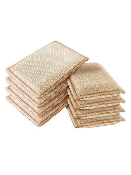 6pcs/conjunto de fibra de bambu Lavagem de lavagem de lavagem de prato Toto