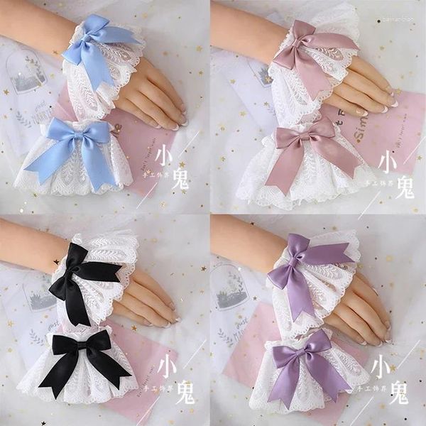 Forniture per feste multicolore giapponese dolce lolita polso polso a filo pizzo cameriera cosplay ornamento ragazza magica angelo manicotto manicotto