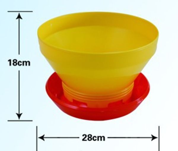 Ciotola per alimentazione per alimentatore di pollo alimentatore di pollame a rotazione automatica per la fattoria di coniglio per cani usa un ki