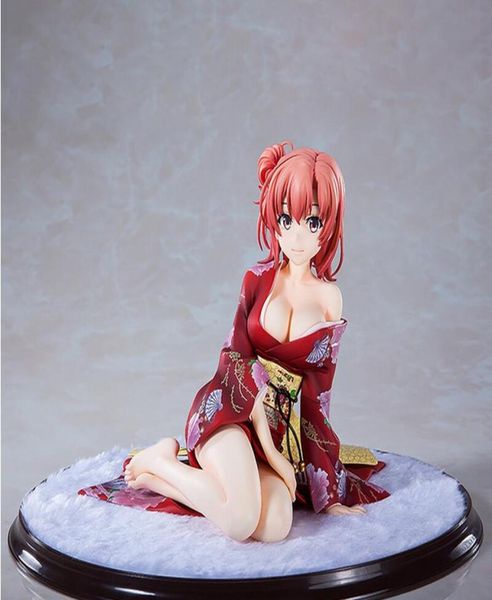 Minha comédia romântica adolescente snafu yui yuigahama quimono ver ação figura pvc anime sexy girl model figures collection boneca presente1175758