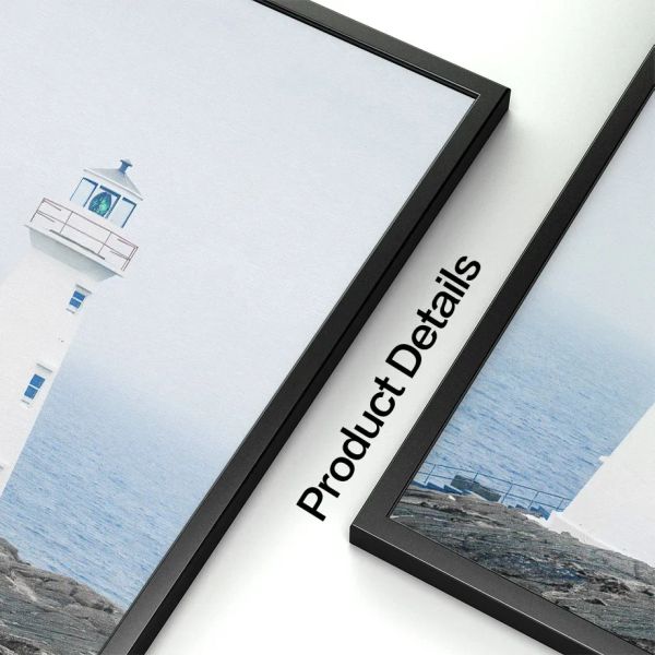 Blue Sky Lighthouse Ocean Sailing Shell Wall Poster Nordic Poster dipinto e stampato Immagini da parete per decorazioni per il soggiorno