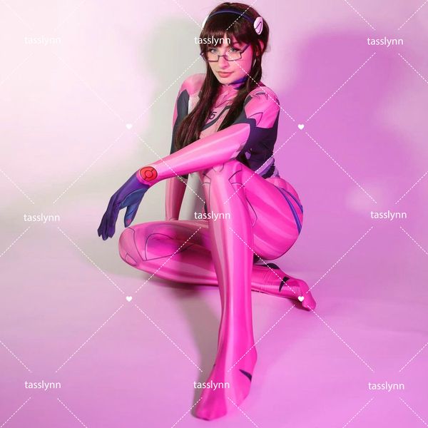 Anime Cosplay Mari Makinami Illustres Cosplay -Kostüm Frauen sexy Spandex Zentai BodySuit für Frauen