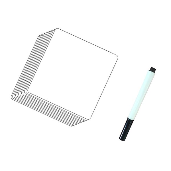 12 PC Whiteboard magnetico Brainstorming Adesivi della lavagna riutilizzabili fanno elencate a secco Cancella appiccicose Note Pvc Specchi Office