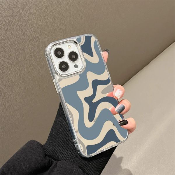 Абстрактное вихревое зеркало зеркало телефона для iPhone 13 Case iPhone 11 Case 12 13 14 Pro Max xr x xs max clear cover fundas couqe