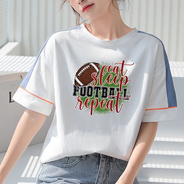 Jeans de t-shirt de t-shirt personalizado de futebol americano suprimentos de artesanato diy
