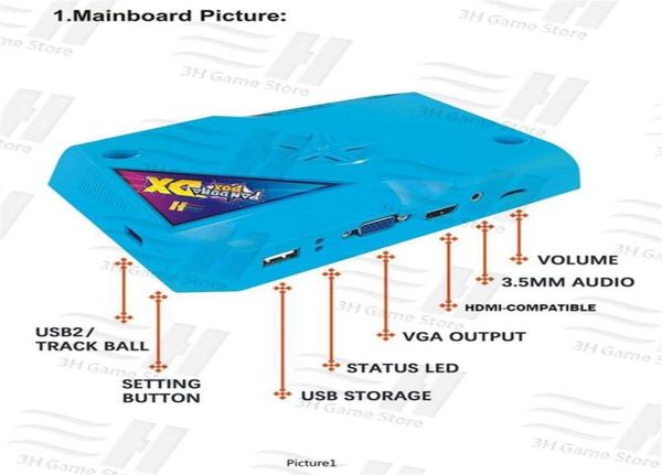 PANDORA BOX PANDORA originale DX 3000 in 1 Versione arcade a tavola Jamma CRT VGA CGA -Compatibile per la macchina arcade può aggiungere 5000 giochi 3d2465223p7682170