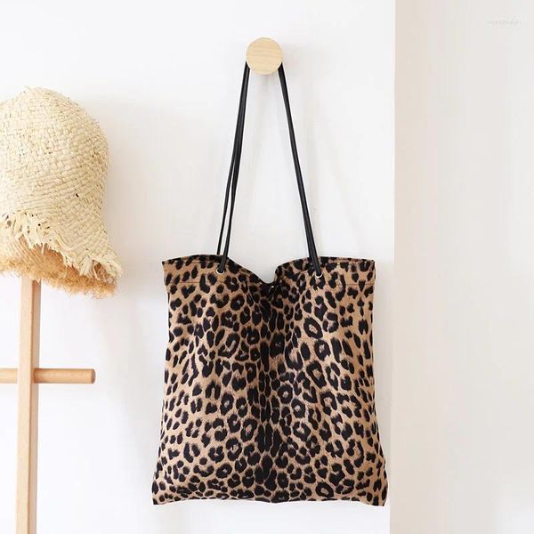 Bolsa Retro coreano Bola simples Bolsa moda Moda de leopardo pano casual líquido vermelho ombro de moda de estilo estranho