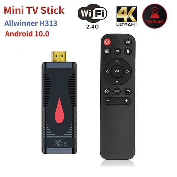 Kutu X96 S400 Smart Fire TV Stick Allwinner H313 4K Medya Oyuncusu Android 10 TV Kutusu 2.4G 5G Çift WiFi 2GB16GB TV dongle Alıcı X96s