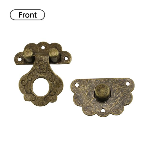 Antigo Bronze Hasps Bloqueio 40x36mm fixação hasp trava bloqueio jóias presentes de madeira caixa de madeira bloqueio caixa de capa de caixa decorativa decorativa