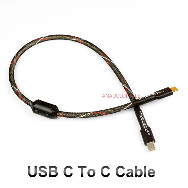 Connettori HIFI USB C a C Cavo Slivo Slivo Type C a C Cavo dati audio 5N DAC per telefono cellulare