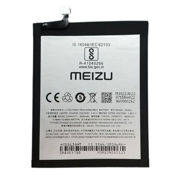 2023 anni 100% Originale BA822 Batteria di sostituzione da 3600 mAh per Meizu Note 8 Note8 M822H M822Q Batterie per telefoni cellulari intelligenti Bateria